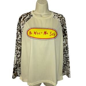 WhenSmokeClears  Camo Long Sleeve T-Shirt Spell out Pull-over Small
